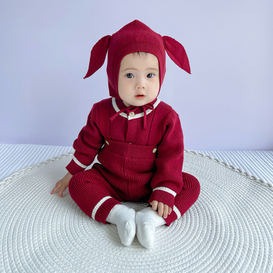 Ropa de encargo de los ni&ntilde;os del ni&ntilde;o del mono del sombrero de Onesie de la textura del mameluco del su&eacute;ter del beb&eacute;