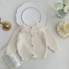 C&aacute;rdigan de punto para ni&ntilde;os, su&eacute;ter tejido para ni&ntilde;as, Tops, c&aacute;rdigans de Pointelle personalizados con botones para ni&ntilde;os, estilo coreano